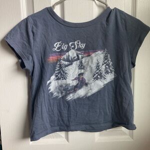 Hollister Blue Short Sleeve Graphic Tee
